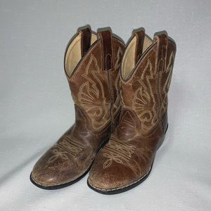 Kids Leather Cowboy Boots 10.5